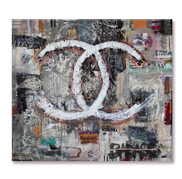 Abstract artwork showcasing Chanel Logo