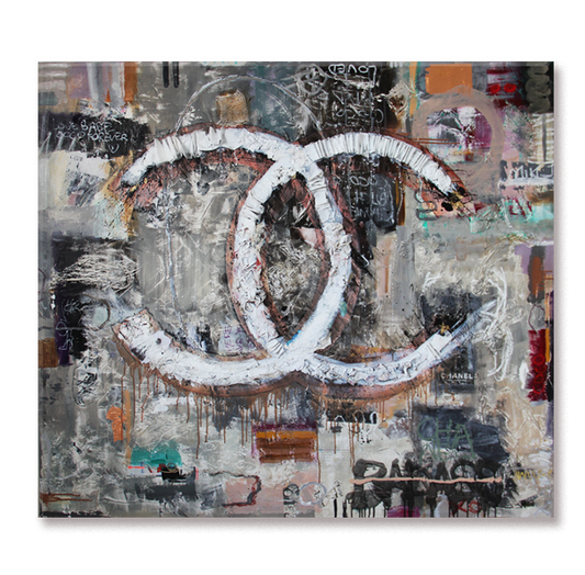 Abstract artwork showcasing Chanel Logo