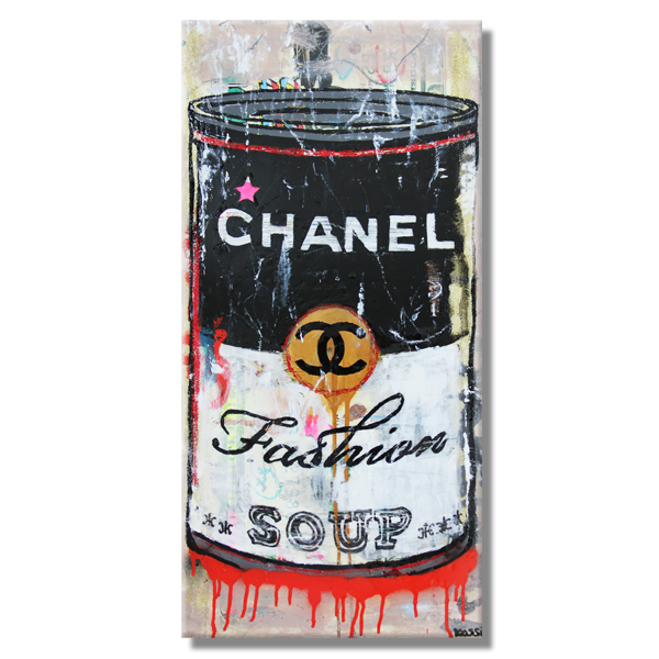 Chanel Condensed Fashion Soup　シャネル Chanel Fashion Soup | Pop Art Canvas Print 40 × 60 cm | Kristin