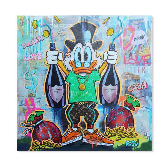 Scrooge McDuck Champagne and Cash