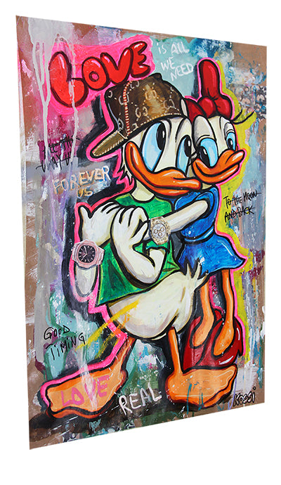 Donald and Daisy Love – Original Pop Art Painting on Canvas