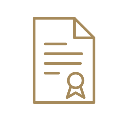 authenticity gold icon